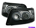 USヘッドライト Projecteurs Pour VW T5 03-09 Angel Eyes Noir Rhd / LHD CA LPVWE5WP Xino...