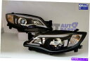 USヘッドライト ブラックLED DRLデイタイムプロジェクターヘッドライト08-13 Subaru Imperza RS WRX STI Black LED DRL Day-Time Projector Head Lights for 08-13 Subaru Impreza RS WRX Sti