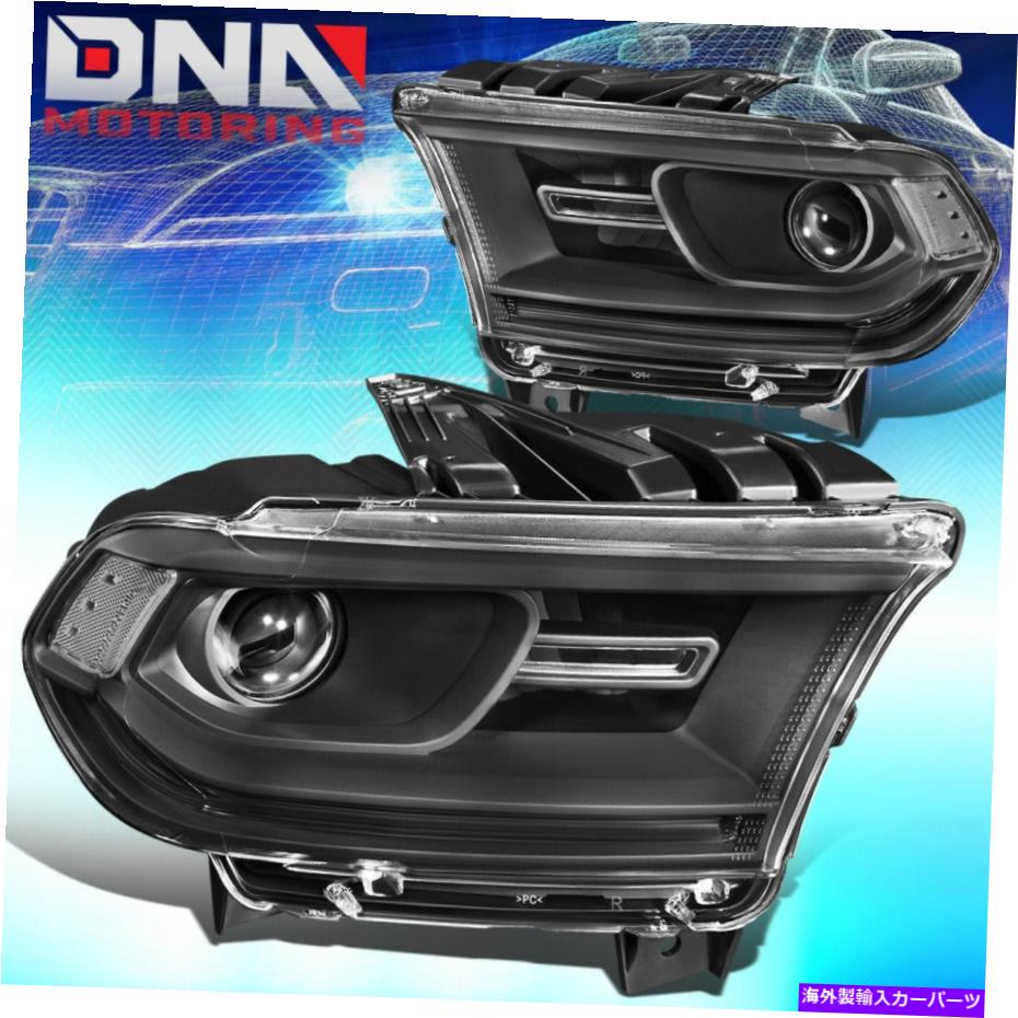 USヘッドライト 2014-2020 Dodge Durango OEスタイルLEDサイドマーカープロジェクターヘッドライトランプ FOR 2014-2020 DODGE DURANGO OE STYLE LED SIDE MARKER PROJECTOR HEADLIGHT LAMPS