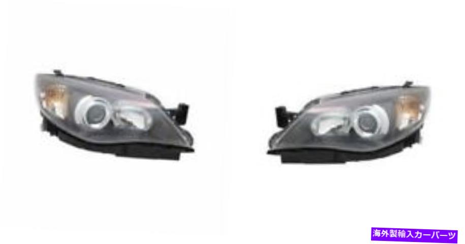 USヘッドライト 右+左側のヘッドライトペア08-11スバルインプレッサWRX / 2.5 /アウトバックスポーツ Right + Left Side Headlight PAIR For 08-11 Subaru Impreza WRX/2.5/Outback Sport