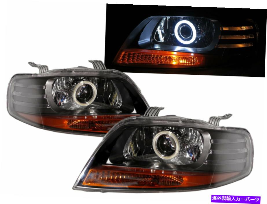USヘッドライト AVEO MK1 02-11ハッチバックCOBプロジェクターヘッドライトブラックChevrolet Chevy LH..
