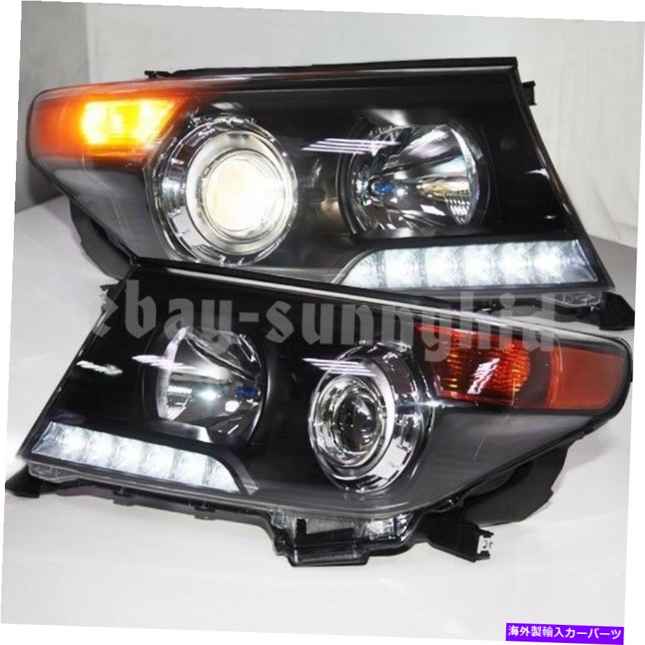 USإåɥ饤 2008-2014ǯϥ롼LC200 FJ200 LEDեȥץ饤ȥ֥åϥLZ 2008-2014 Year Land Cruiser LC200 FJ200 LED Front Lamps Lights Black Housing LZ