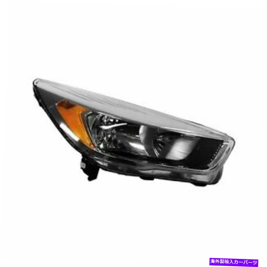 USヘッドライト 乗客の右RHヘッドランプアセンブリハロゲンクロームフィット2017 2019 Ford Escape Passenger Right RH Headlamp Assembly Halogen Chrome fits 2017 2019 Ford Escape