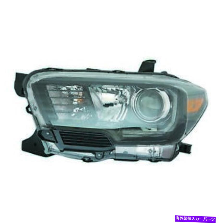 USヘッドライト 16 17 18 18 19 19トヨタタコマ - ヘッドランプアセンブリ左、アフターマーケットカーモ - ハロゲン 16 17 18 19 TOYOTA TACOMA- Headlamp Assembly Left, Aftermarket CAPA- Halogen
