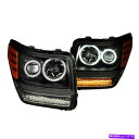 USヘッドライト Anzo 111145ブラッククリアレンズプロジェクターヘッドライト07-12 Dodge Nitro Anzo 111145 Black Clear Lens Projector Headlights with Led for 07-12 Dodge Nitro