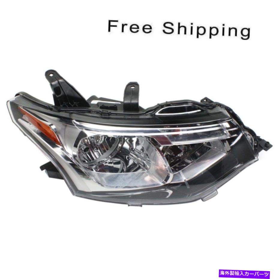 USヘッドライト ハロゲンヘッドランプアセンブリ旅客サイドフィット三菱アウトランダーMI2503163 Halogen Head Lamp Assembly Passenger Side Fits Mitsubishi Outlander MI2503163