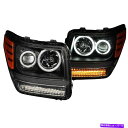 USヘッドライト Anzo USA 111145プロジェクターヘッドライトセットW / Haloフィット07-11ニトロ Anzo USA 111145 Projector Headlight Set w/Halo Fits 07-11 Nitro