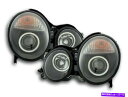 USヘッドライト メルセデスW210 Eクラス99-01 RHD車のための黒クリアフィニッシュヘッドライト black clear finish headlig...