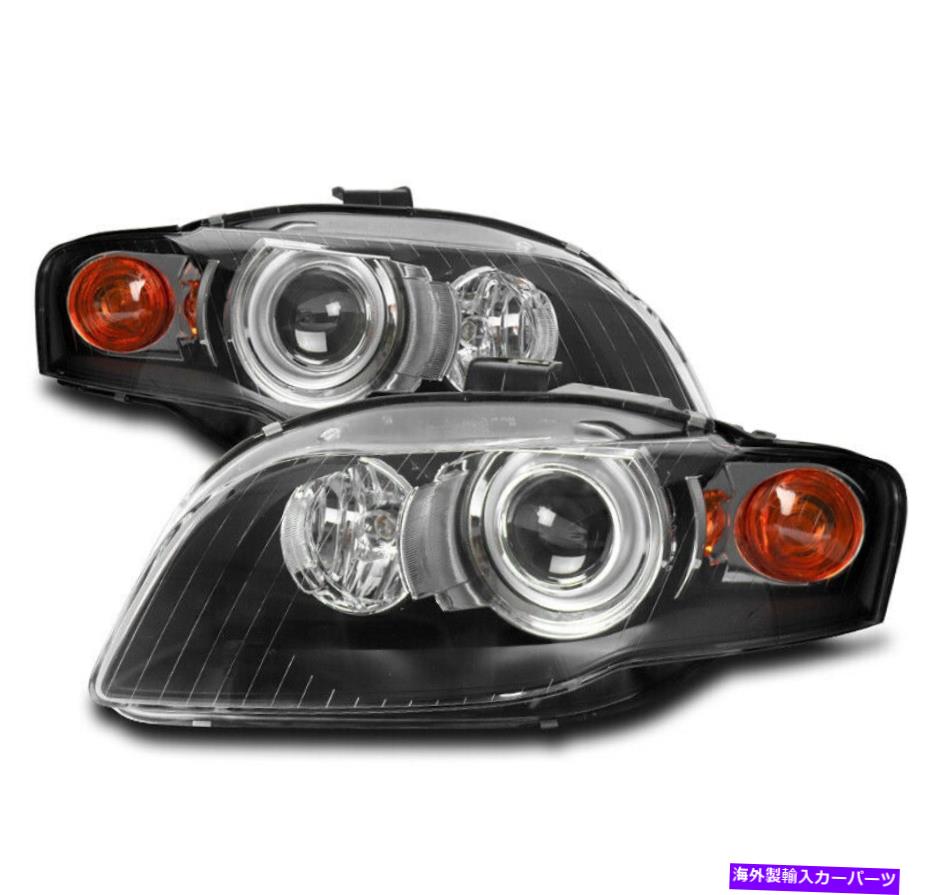 USإåɥ饤 05-08 Audi A4 S4 B7 HIDǥץإåɥ饤ȥץ֥å+ڥ FOR 05-08 AUDI A4 S4 B7 HID MODEL PROJECTOR HEADLIGHT LAMP BLACK LEFT+RIGHT PAIR