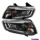 USヘッドライト スパイダーライトチューブDRLブラックプロジェクトヘッドライト11-14ドッジチャージャー - 5074201 Spyder Light Tube DRL Black Project Headlights for 11-14 Dodge Charger - 5074201(2)