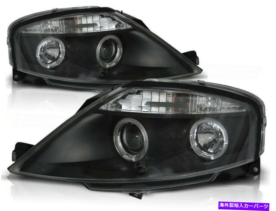 USヘッドライト Citroen C3 02-09のためのブラックカラー仕上げの天使の目のヘッドライトの前の光 Angel Eyes Headlights front lights in Black color finish for Citroen C3 02-09