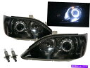 USヘッドライト カムリXV30 MK5 02-03 4DガイドLED Angel-Yee Headlight Black Asia for Toyota LH...