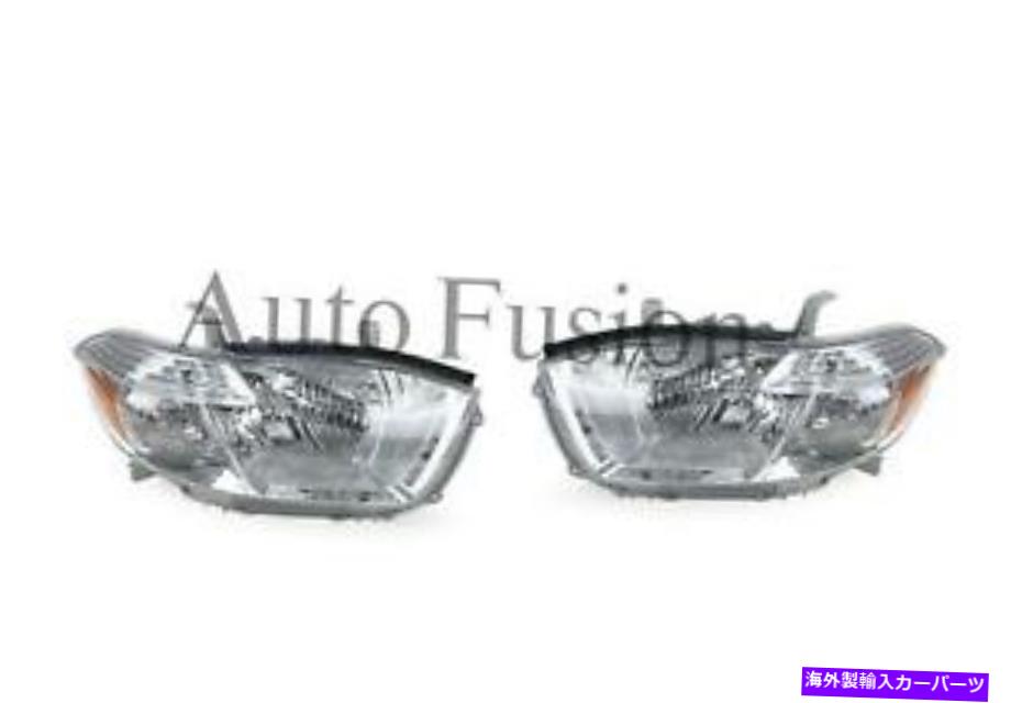 USヘッドライト Toyota Kluger GSU40 2007-2010のヘッドライトペアクローム Headlights Pair Chrome For Toyota Kluger Gsu40 2007-2010