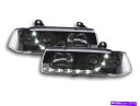 USヘッドライト BMW E36クーペ・カブリオ90-99 RHD車のための黒いLED DRLの昼間のライトヘッドライト Black LED DRL dayti...