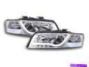 USヘッドライト Audi A4 8E 01-04 RHD車用クロムクリアフィニッシュデーライトヘッドライトセット CHROME clear finish Da...
