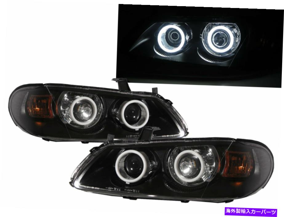 USヘッドライト 日曜日のLHDのためのSunny N16 MK2 03-06 Facelift Cotton HaloプロジェクターヘッドライトBK Sunny N16 MK2 03-06 FACELIFT Cotton Halo Projector Headlight BK for NISSAN LHD