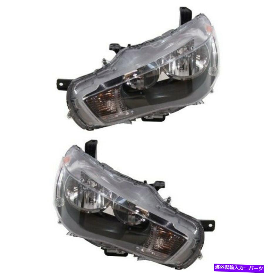 USヘッドライト 2010 - 2013年のHeadlight 2010-2013 Mitsubishi Outlanderが左右に2PC Headlight Set For 2010-2013 Mitsubishi Outlander Left and Right With Bulb 2Pc