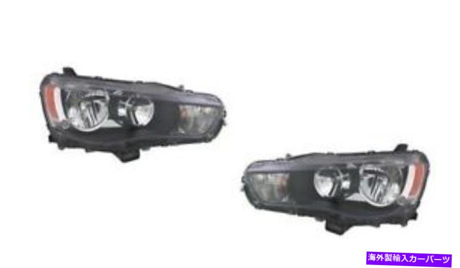 USヘッドライト 10-13三菱アウトランダーハロゲンヘッドライトドライバー＆旅客サイドLH + RH For 10-13 Mitsubishi Outlander Halogen Headlights Driver & Passenger Side LH+RH