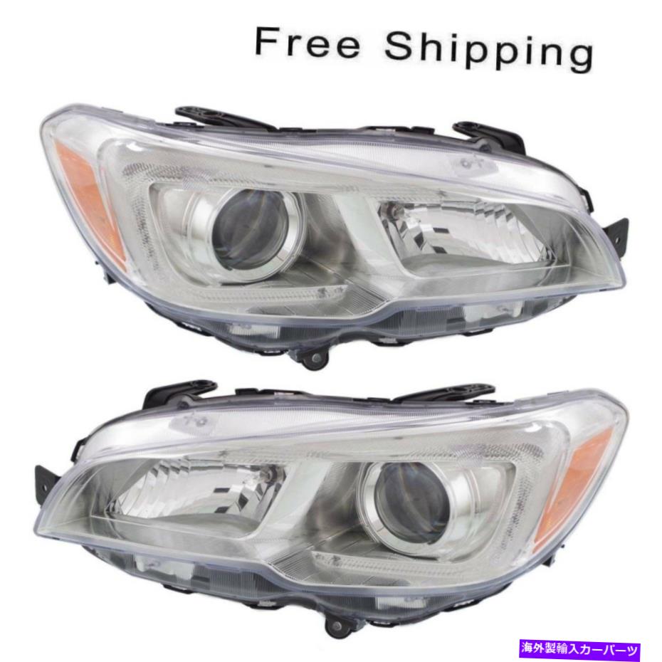 USヘッドライト ヘッドランプアセンブリセット2本ペアLH＆RHサイドフィットSubaru WRX WRX STI 2015-2018 Head Lamp Assembly Set of 2 Pair LH & RH Side Fits Subaru WRX WRX STI 2015-2018