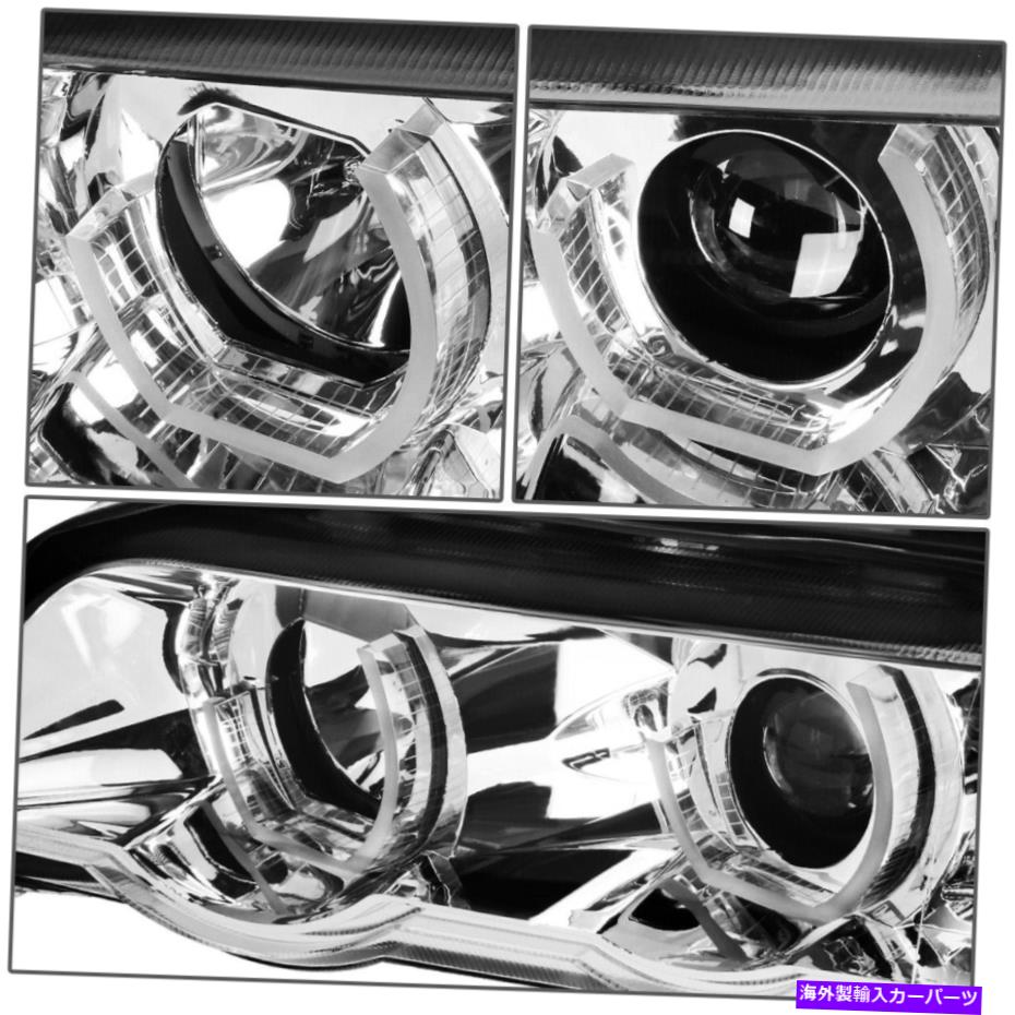 USヘッドライト クロムクリアレンズHaloプロジェクターヘッドライト+ RGBカラーリング00-03 BMW E53 x ..