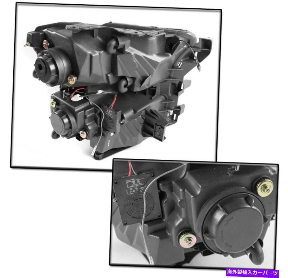 USヘッドライト 15-17フォードF-150ピックアップDRL LEDバープロジェクターヘッドライトランプクローム..
