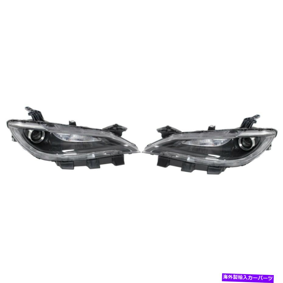 USヘッドライト 2015-2017 Chrysler 200ペアLHとRHクロームインテリアのヘッドライト Headlight For 20..