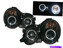 USヘッドライト CLKクラスW208 / C208 MK1 97-03ガイドLED HaloヘッドライトBK用Mercedes-Benz LHD CLK-CLASS W208/C208 MK1 97-03 Guide LED Halo Headlight BK for Mercedes-Benz LHD