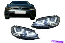 USヘッドライト VWゴルフのためのLED DRLヘッドライト7 VII 12-17 Rライン動的インジケータRHD車 LED DRL Headlights f...
