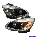 USヘッドライト スパイダーメルセデスベンツCクラス08-11プロジェクターヘッドライトハロゲン - DRL BLK PRO-YD Spyder Mercedes Benz C-Class 08-11 Projector Headlights Halogen - DRL Blk PRO-YD