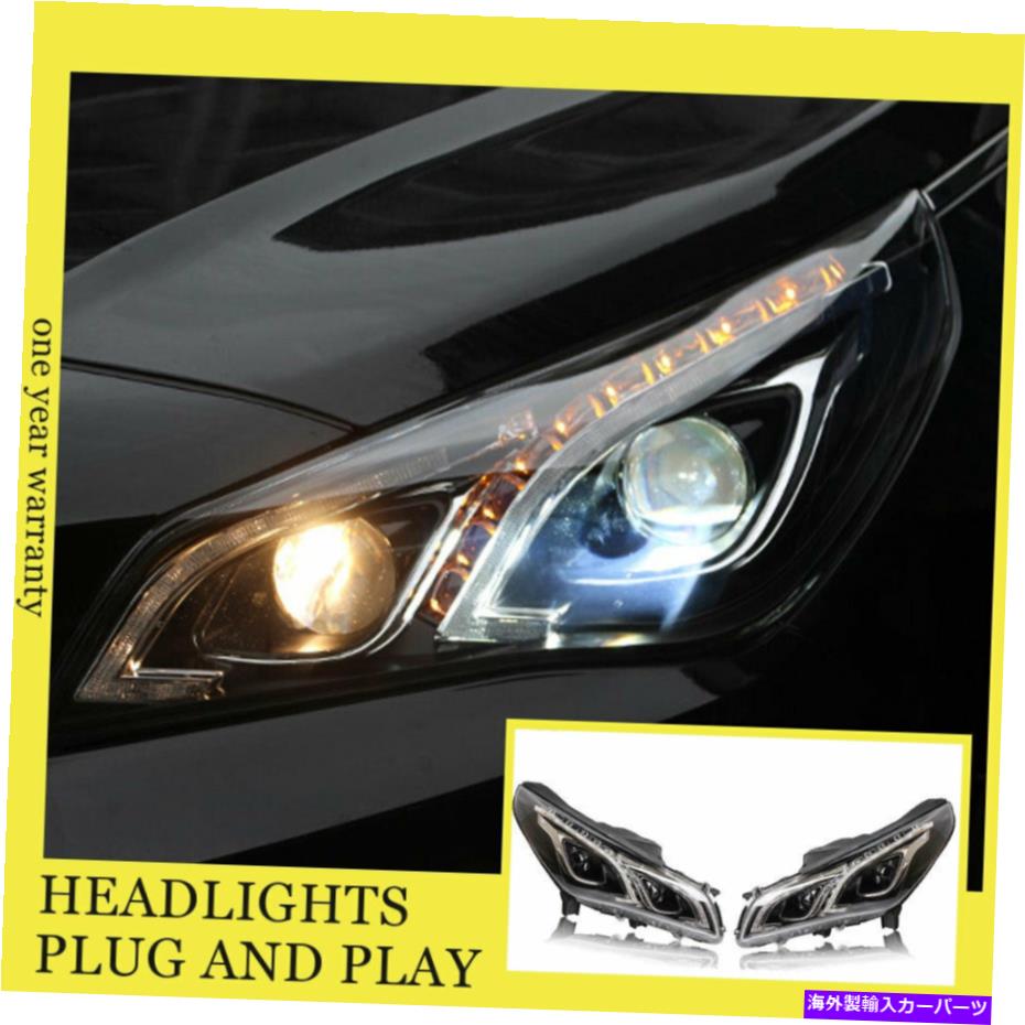 USヘッドライト Hyundai SonataヘッドライトダブルキセノンビームHIDプロジェクターLED DRL 2015-2017 ..