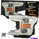 USヘッドライト 2018-2020 F-150 LEDチューブ順次スイッチバッククロームクリアプロジェクターヘッドライト 2018-2020 F-150 LED Tube Sequential Switchback Chrome Clear Projector Headlights(2)
