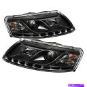 USヘッドライト Spyder Auto 5029416 DRL LEDプロジェクターのヘッドライトがフィット05-07 A6 A6 Quattro Spyder Auto 5029416 DRL LED Projector Headlights Fits 05-07 A6 A6 Quattro(2)