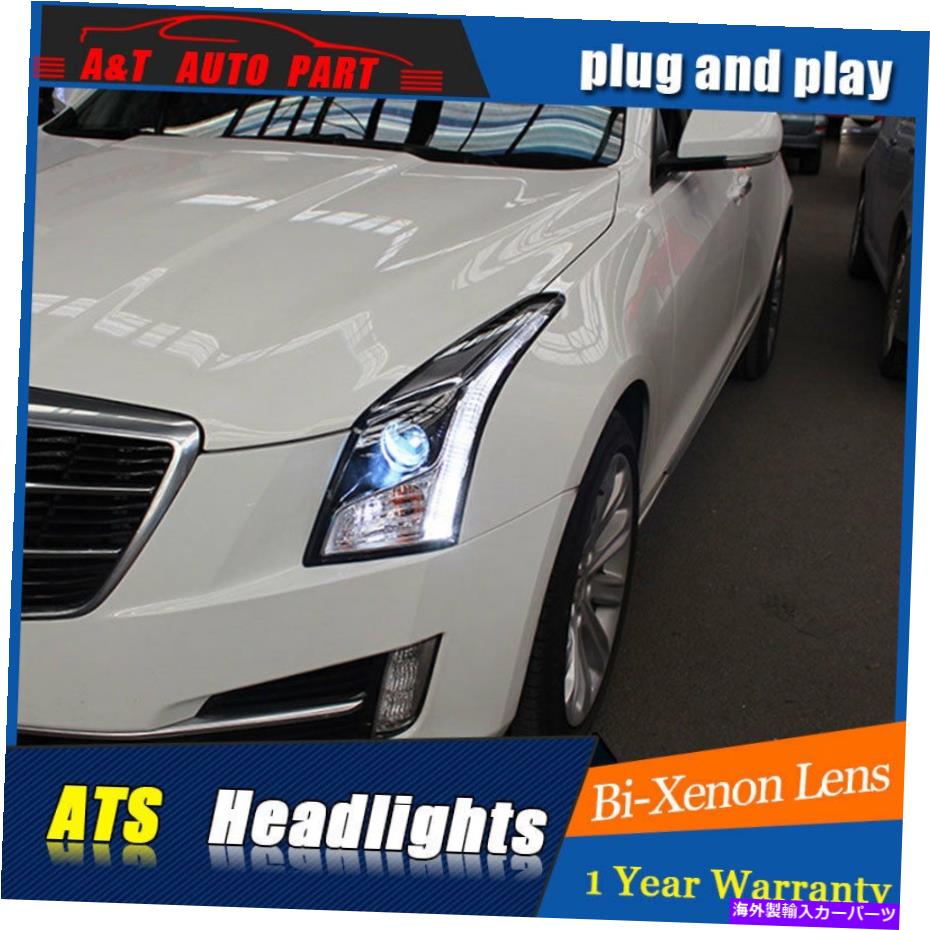 USإåɥ饤 ǥåATSإåɥ饤ȤΤ13-19֥ꥢåץ졼ɥΥ󥺥ץLED DRL 13-19 For Cadillac ATS Headlights assembly Upgrade xenon Lens Projector LED DRL