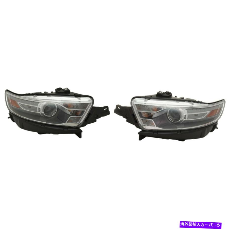 USヘッドライト 2013-2014 Ford Taurusのヘッドライトセット電球2pcで左右 Headlight Set For 2013-2014 Ford Taurus Left and Right With Bulb 2Pc