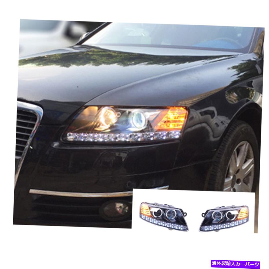 USヘッドライト Audi A6 LEDのヘッドライトLED DRL 2005-2011 OEMヘッドライトシーケンシャルを元に戻す For Audi A6 LED Headlights LED DRL 2005-2011 Replace OEM Headlight Sequential