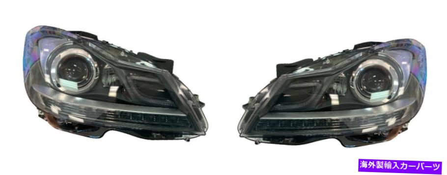 USヘッドライト 2012-2014 Mercedes-Benz Cクラスのための新しいハロゲンヘッドライトセット（AMGのように見える） New Halogen Headlight Set (AMG Look Like) for 2012-2014 Mercedes-Benz C-class