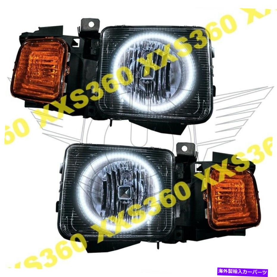 USヘッドライト Oracle Halo 2xヘッドライトハマーH3 06-10ホワイトLED天使悪魔の目 ORACLE Halo 2x HEADLIGHTS Hummer H3 06-10 WHITE LED Angel Demon Eyes