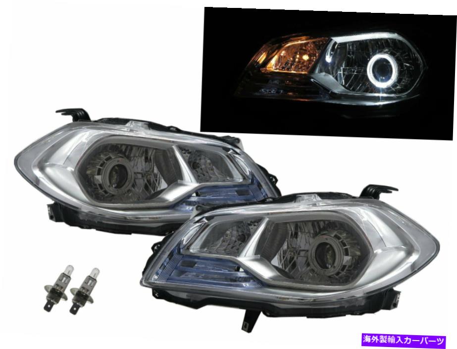 USヘッドライト SX4 S-CROSS 13-16鈴木LHDのHalo Headlight Chrome V2 SX4 S-CROSS 13-16 PRE-FACELIFT Guide LED Halo Headlight Chrome V2 for SUZUKI LHD