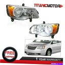 USヘッドライト 2ピースフロントヘッドライトドッジグランドキャラバンクリスラータウン&カントリー用ランプ 2PCS Front Headlights Lamp...