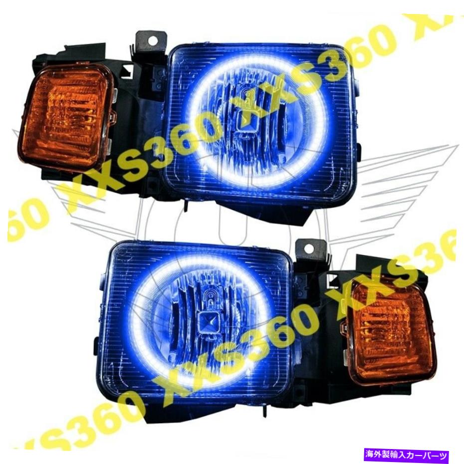 USヘッドライト Oracle Halo 2xヘッドライトハマーH3 06-10ブルーLED天使悪魔の目 ORACLE Halo 2x HEADLIGHTS Hummer H3 06-10 BLUE LED Angel Demon Eyes