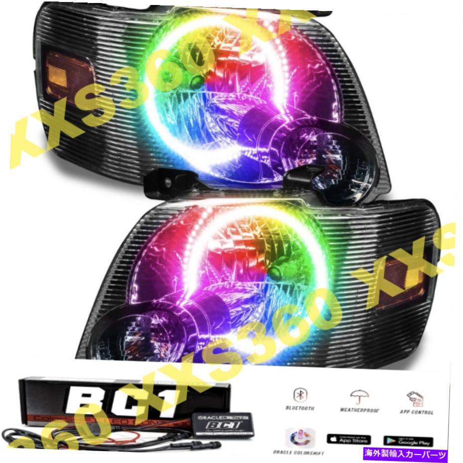 USヘッドライト Oracle Halo 2XヘッドライトフォードエクスプローラスポーツTRAC 08-10 LED ColorShift BC1 ORACLE Halo 2x HEADLIGHTS Ford Explorer Sport Trac 08-10 LED COLORSHIFT BC1