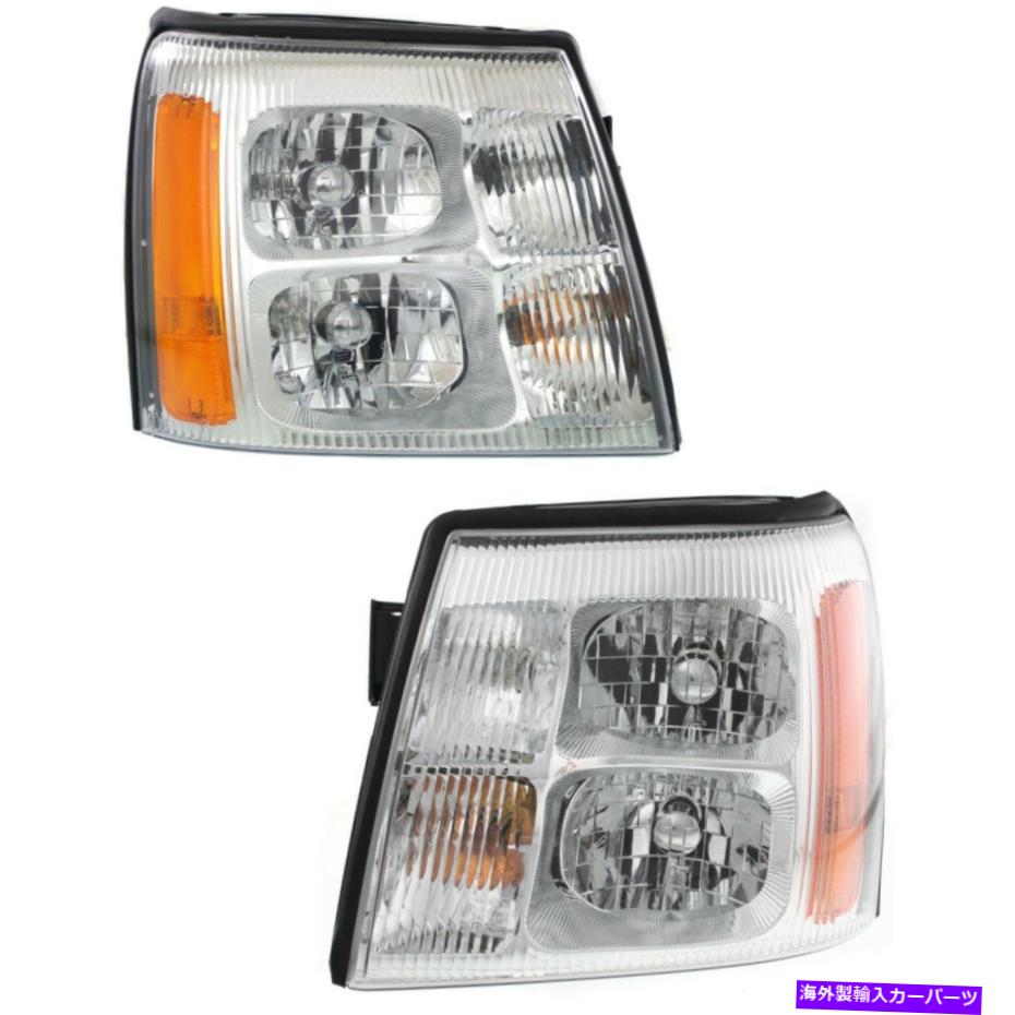 USヘッドライト 2002年キャデラックのヘッドライトセット電球2pcで左右のエスカレード Headlight Set For 2002 Cadillac Escalade Left and Right With Bulb 2Pc