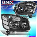 USヘッドライト 2004-2015日産TITAN-2007 Armada Black Houndingクリアサイドヘッドライトランプ FOR 2004-2015 NISSAN TITAN -2007 ARMADA BLACK HOUSING CLEAR SIDE HEADLIGHT LAMP