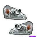 USヘッドライト フロントヘッドライトヘッドランプライトランプ左右ペアセット02-07エリオ州 Front Headlights Headlamps Lights Lamps Left & Right Pair Set for 02-07 Aerio