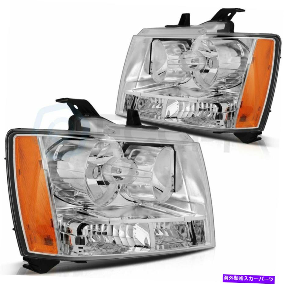 USヘッドライト ヘッドライトはChevy Suburban 2007-2014 Haloヘッドンプアセンブリ左+右側 Headlights Fits Chevy Suburban 2007-2014 Halo Headamps Assembly Left+Right Sides