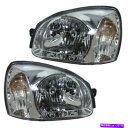 USヘッドライト ヘッドライトヘッドランプヘッドライトランプ右&左側セットペア03-06サンタフェ Headlight Headlamp Head Light ...