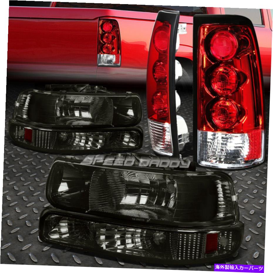 USヘッドライト 99-02シボリーシルバラードのための煙のアンバーバンパーヘッドライト+クリアアルテッツァテールライト SMOKE AMBER BUMPER HEADLIGHT+CLEAR ALTEZZA TAIL LIGHT FOR 99-02 CHEVY SILVERADO