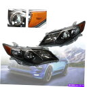 USヘッドライト 2012-2014トヨタカムリプロジェクター琥珀リフレクターのペアヘッドライトアセンブリ Pair Headlights Assembly For 2012-2014 Toyota Camry Projector Amber Reflector