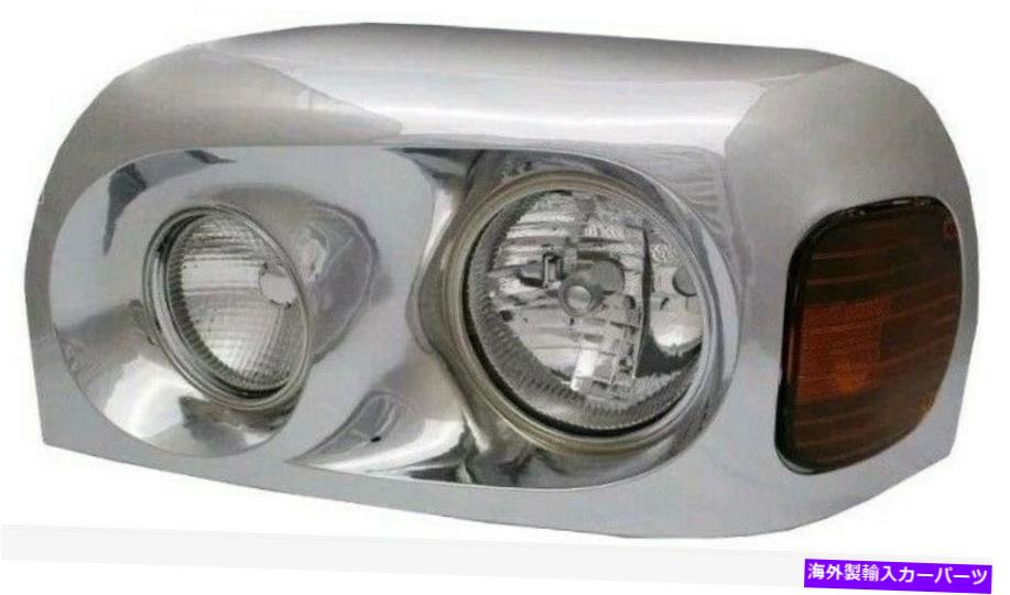 USヘッドライト Chrome Headlightアセンブリ貨物所Century 2005+用のドライバー側 Chrome Headlight Assembly Left Driver Side for Freightliner Century 2005+