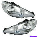 USヘッドライト Halogenヘッドライトセット前面H4ライトペアPeugeot 206 98-03 halogen Headlights set front H4 lights PAIR for PEUGEOT 206 98-03